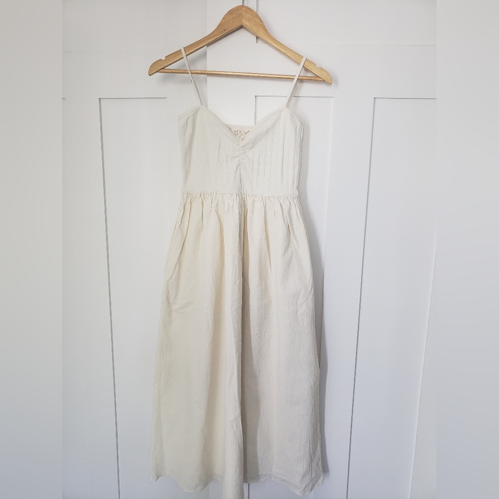Christy Dawn Bernice Cream Midi Dress with Spaghetti Straps